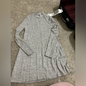 Half turtle neck sweater dress